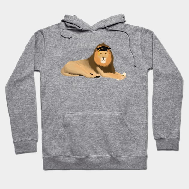 Graduation Lion Hoodie by College Mascot Designs